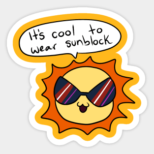 Cool Sun Giving Health Safety Tips Sticker